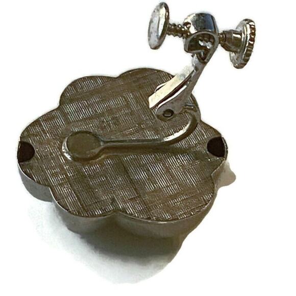 Napier Screw Back Earrings Love Knot Signed Art Deco Lightweight Contemporary - Picture 4 of 6